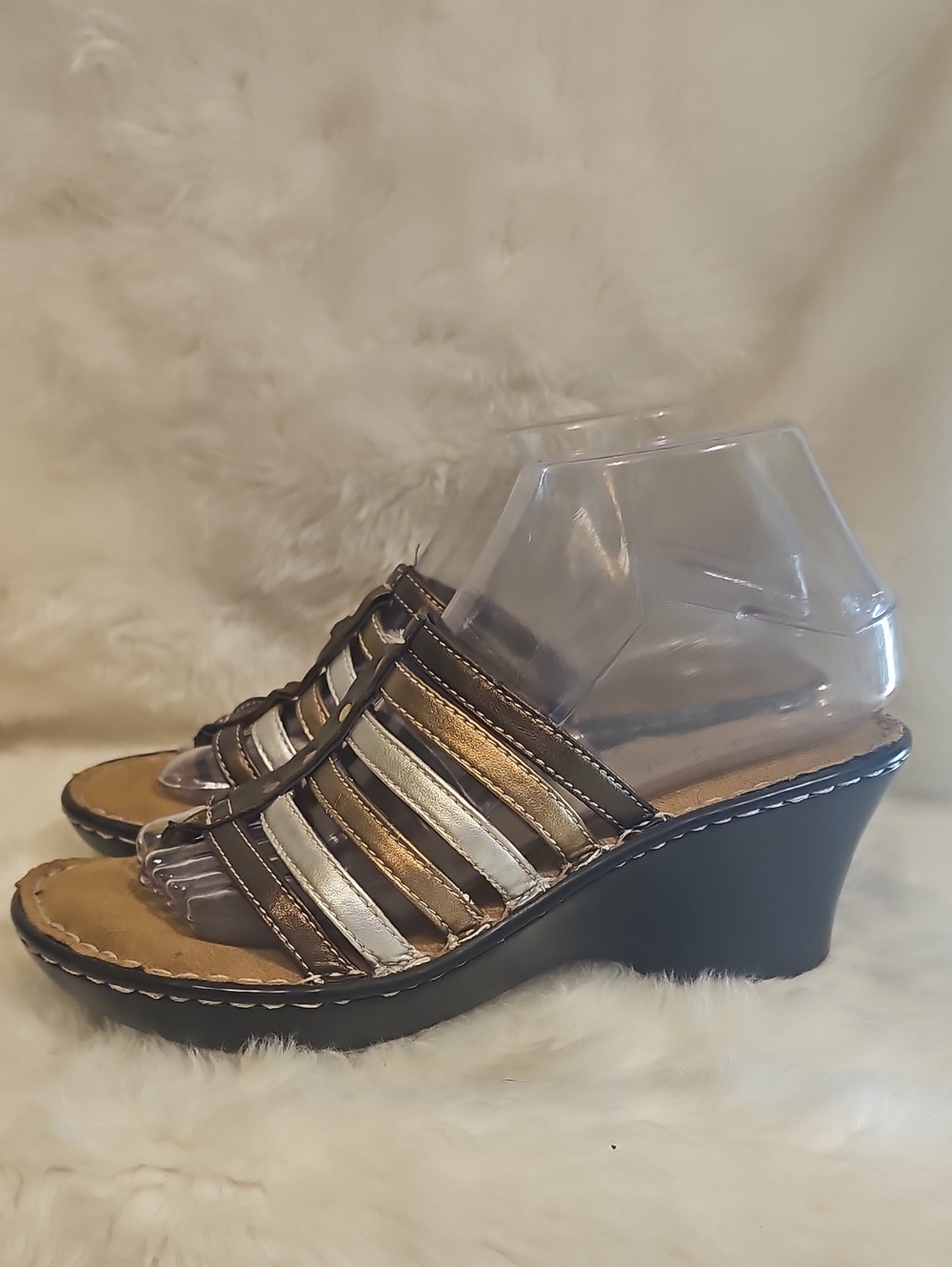 Natural Soul by Naturalizer Strappy Wedge Sandals Size 7M NWOT